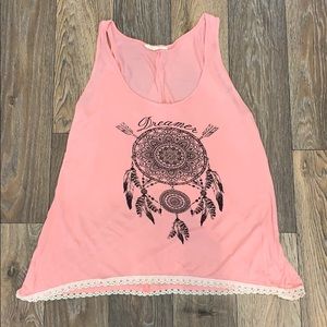 Pink “dreamer” tank top